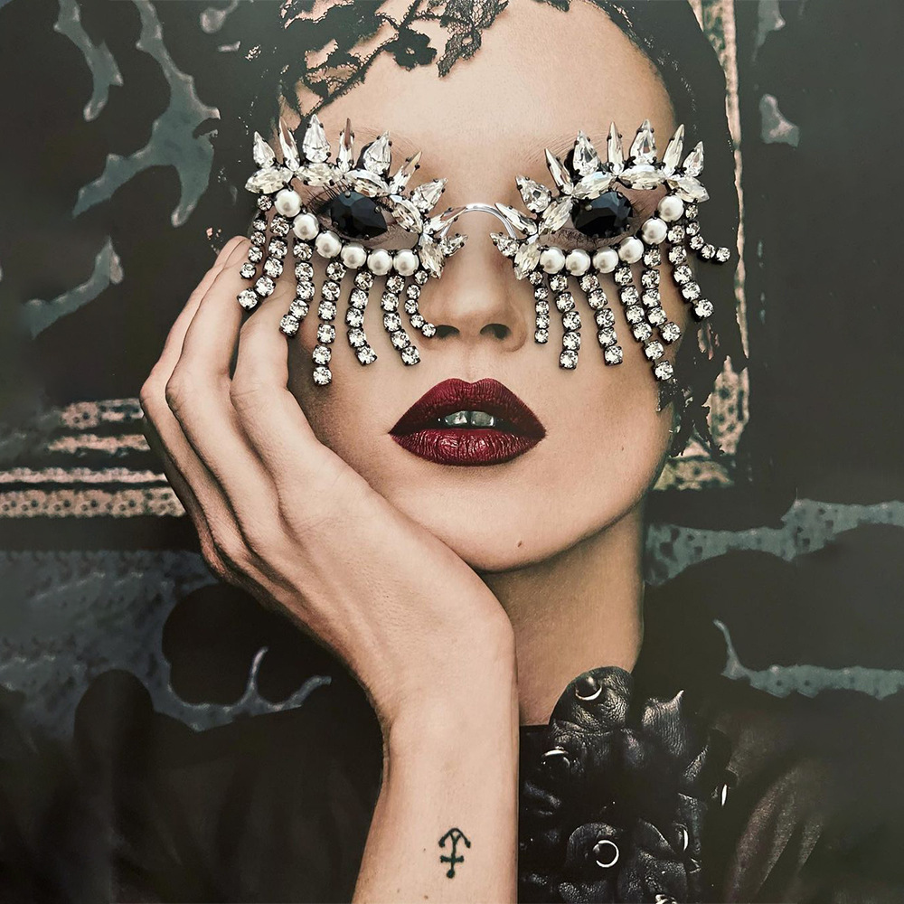 Body Jewelry Retainers - Stonefans 여성용 술 안경 프레임, 디자이너