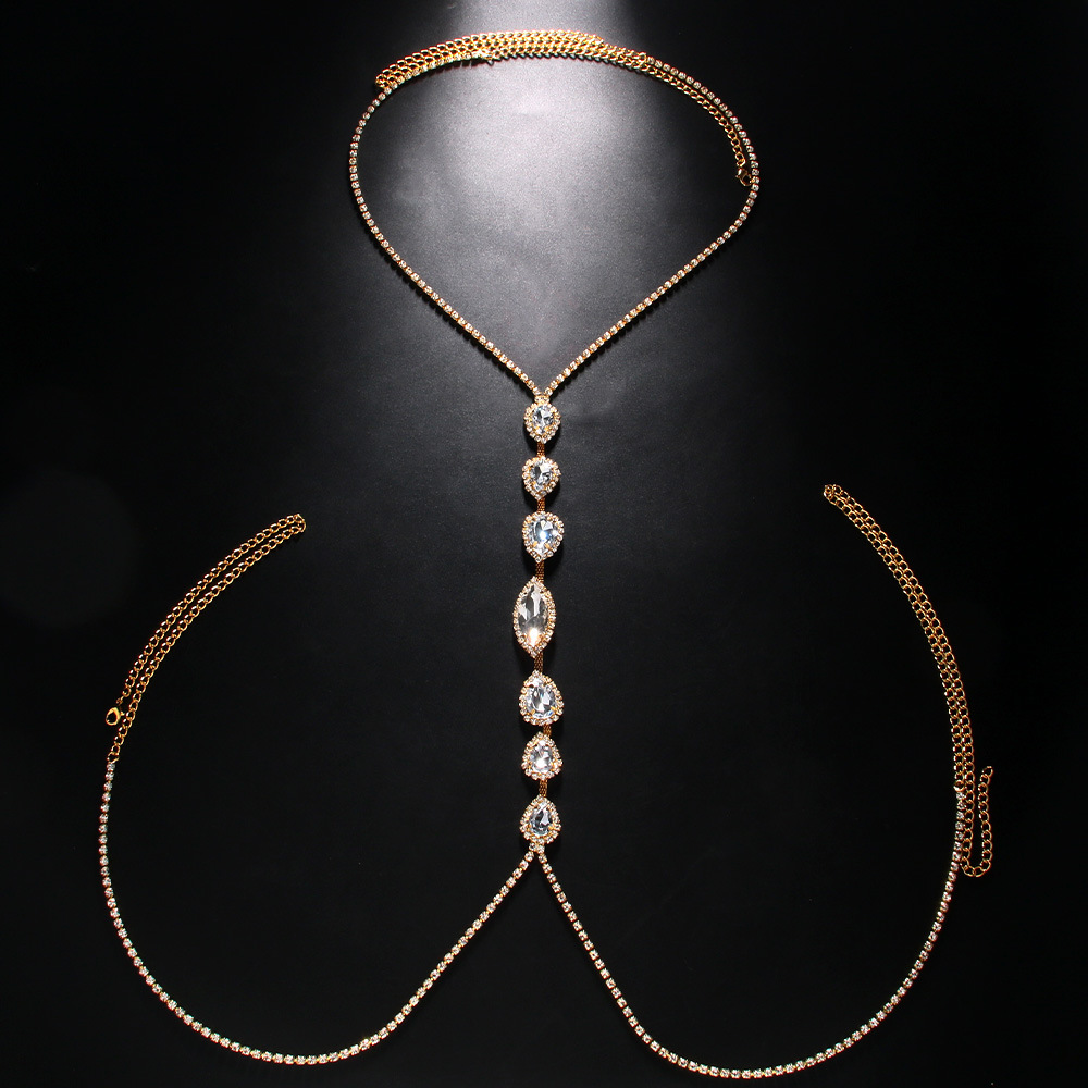 여성을위한 패션 섹시한 워터 드롭 목걸이 가슴 체인 럭 - Body Jewelry Retainers 리뷰 및 가격