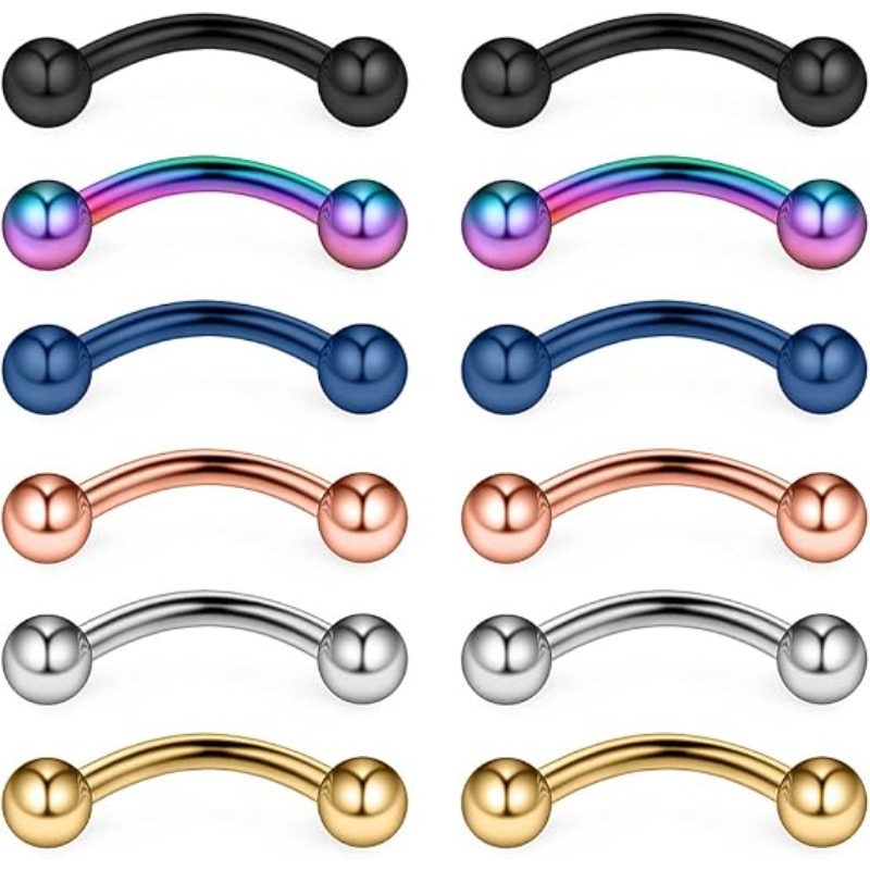 12개 세트, 16G 수술용 스테인리스 스틸 소재의 눈 - Body Jewelry Surgical Steel 리뷰 및 가격