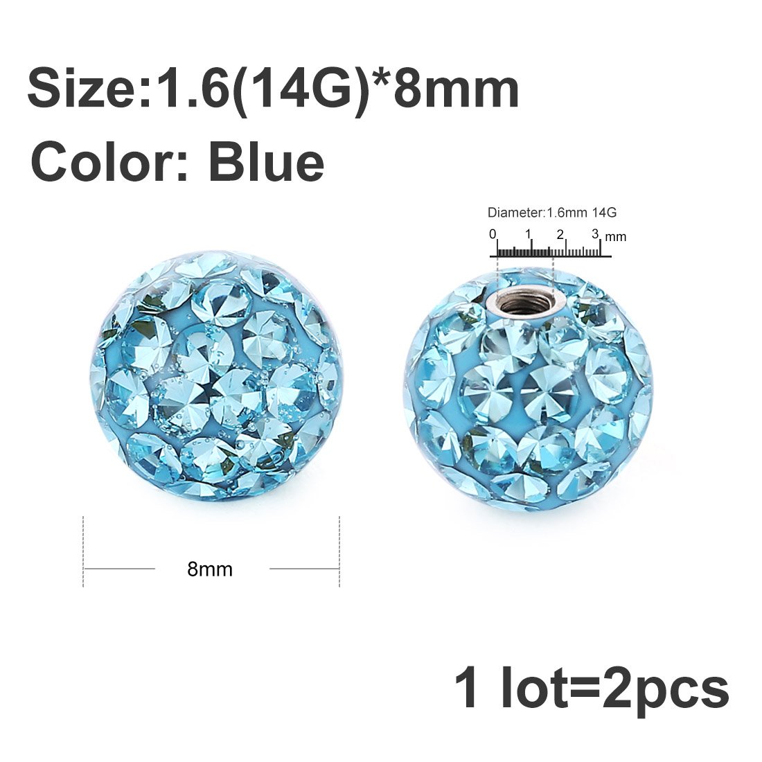 수술용 스테인리스 스틸 바디 천공 주얼리 교체, 스파클 - Body Jewelry Replacement Ball 리뷰 및 가격