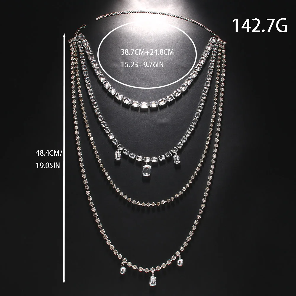 샤인 라인 석 긴 술 뒤로 바디 체인 여성을위한 바디  - Body Jewelry Retainers 리뷰 및 가격